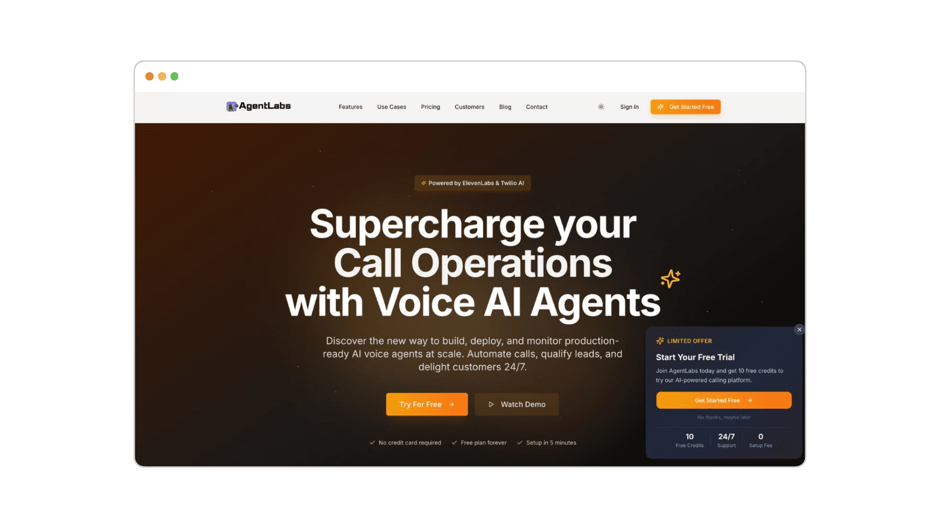 AgentLabs - AI Voice Calling Agents & Lead Intelligence SaaS Platform
